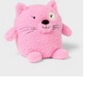 Pilllowfort mini weighted plush pink cat NWT